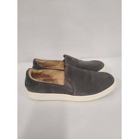 UGG Womens Cas Slip On Sneaker Size 6.5 Gray Suede Comfort Casual Shoes - Picture 2 of 12